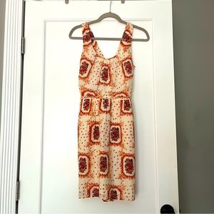 Madewell silk party dress with back detail; size 4